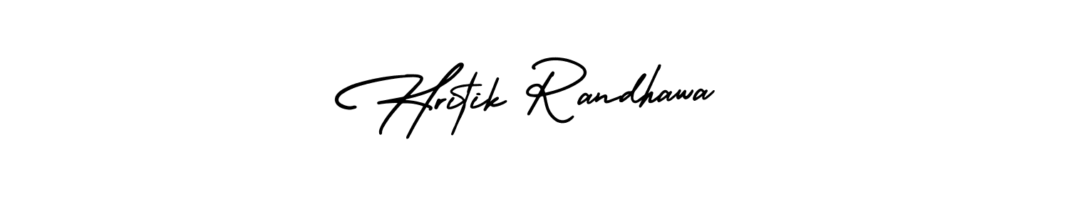 How to Draw Hritik Randhawa signature style? AmerikaSignatureDemo-Regular is a latest design signature styles for name Hritik Randhawa. Hritik Randhawa signature style 3 images and pictures png