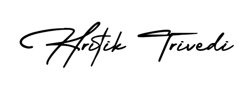 Try this chic Hritik Trivedi handwritten sign style. Using AmerikaSignatureDemo-Regular font elements, it gives your name a sleek, memorable identity. Hritik Trivedi signature style 3 images and pictures png