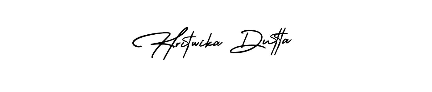 How to make Hritwika Dutta signature? AmerikaSignatureDemo-Regular is a professional autograph style. Create handwritten signature for Hritwika Dutta name. Hritwika Dutta signature style 3 images and pictures png