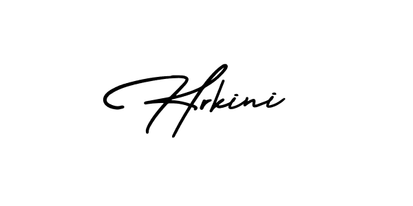 AmerikaSignatureDemo-Regular is a professional signature style that is perfect for those who want to add a touch of class to their signature. It is also a great choice for those who want to make their signature more unique. Get Hrkini name to fancy signature for free. Hrkini signature style 3 images and pictures png