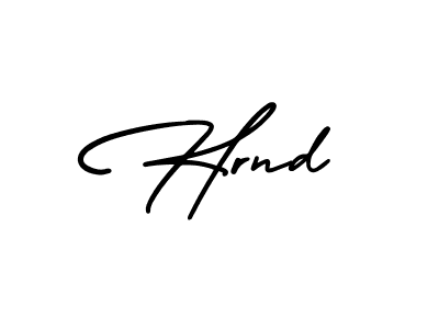 The best way (AmerikaSignatureDemo-Regular) to make a short signature is to pick only two or three words in your name. The name Hrnd include a total of six letters. For converting this name. Hrnd signature style 3 images and pictures png