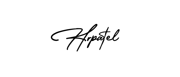 This is the best signature style for the Hrpatel name. Also you like these signature font (AmerikaSignatureDemo-Regular). Mix name signature. Hrpatel signature style 3 images and pictures png