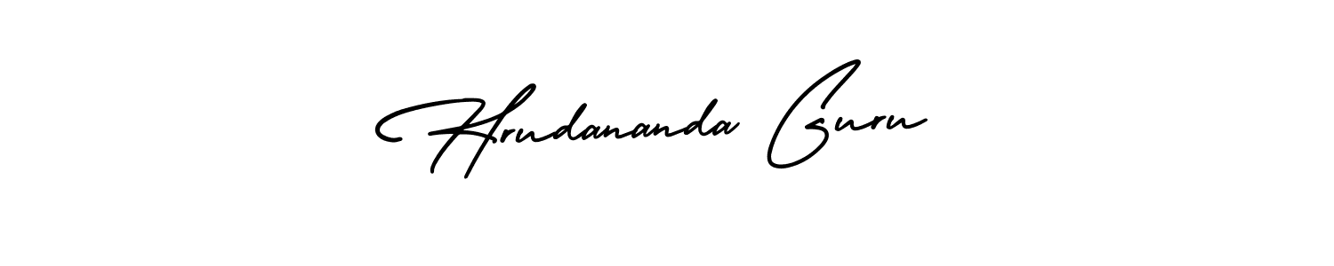 Make a beautiful signature design for name Hrudananda Guru. With this signature (AmerikaSignatureDemo-Regular) style, you can create a handwritten signature for free. Hrudananda Guru signature style 3 images and pictures png