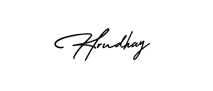 Design your own signature with our free online signature maker. With this signature software, you can create a handwritten (AmerikaSignatureDemo-Regular) signature for name Hrudhay. Hrudhay signature style 3 images and pictures png