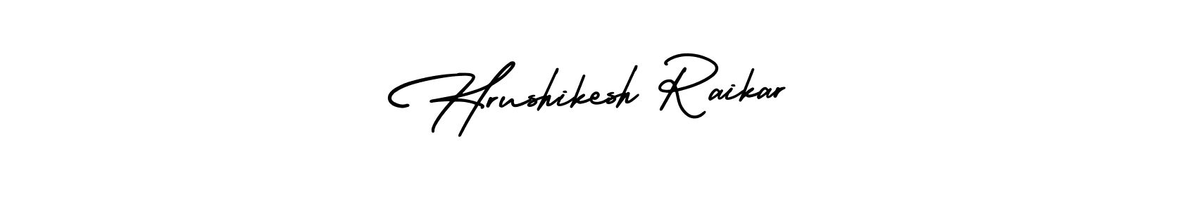 How to make Hrushikesh Raikar name signature. Use AmerikaSignatureDemo-Regular style for creating short signs online. This is the latest handwritten sign. Hrushikesh Raikar signature style 3 images and pictures png