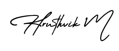 Make a beautiful signature design for name Hruthvik M. Use this online signature maker to create a handwritten signature for free. Hruthvik M signature style 3 images and pictures png