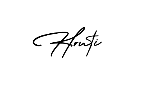 Use a signature maker to create a handwritten signature online. With this signature software, you can design (AmerikaSignatureDemo-Regular) your own signature for name Hruti. Hruti signature style 3 images and pictures png