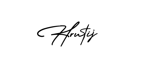 How to Draw Hrutij signature style? AmerikaSignatureDemo-Regular is a latest design signature styles for name Hrutij. Hrutij signature style 3 images and pictures png