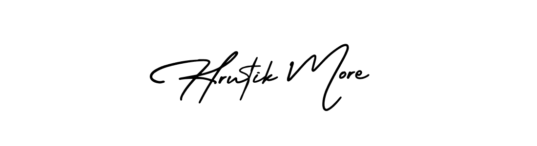 It looks lik you need a new signature style for name Hrutik More. Design unique handwritten (AmerikaSignatureDemo-Regular) signature with our free signature maker in just a few clicks. Hrutik More signature style 3 images and pictures png