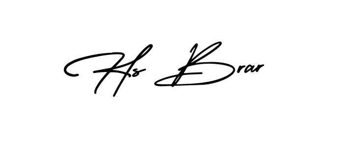 if you are searching for the best signature style for your name Hs Brar. so please give up your signature search. here we have designed multiple signature styles  using AmerikaSignatureDemo-Regular. Hs Brar signature style 3 images and pictures png
