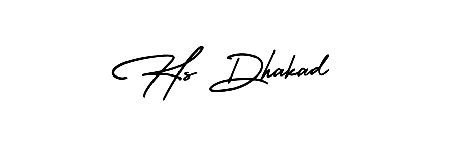 Hs Dhakad stylish signature style. Best Handwritten Sign (AmerikaSignatureDemo-Regular) for my name. Handwritten Signature Collection Ideas for my name Hs Dhakad. Hs Dhakad signature style 3 images and pictures png