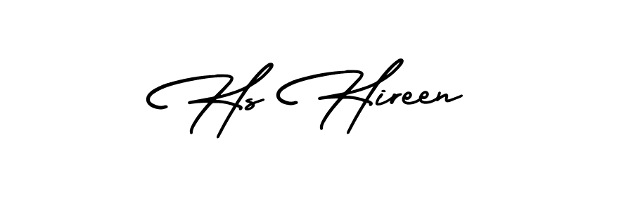 Use a signature maker to create a handwritten signature online. With this signature software, you can design (AmerikaSignatureDemo-Regular) your own signature for name Hs Hireen. Hs Hireen signature style 3 images and pictures png