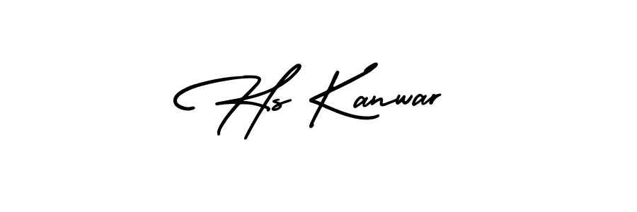 Create a beautiful signature design for name Hs Kanwar. With this signature (AmerikaSignatureDemo-Regular) fonts, you can make a handwritten signature for free. Hs Kanwar signature style 3 images and pictures png