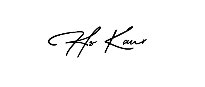 You should practise on your own different ways (AmerikaSignatureDemo-Regular) to write your name (Hs Kaur) in signature. don't let someone else do it for you. Hs Kaur signature style 3 images and pictures png
