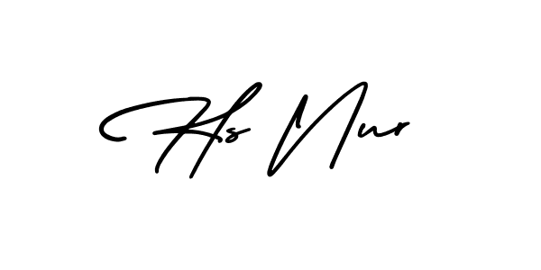 Make a beautiful signature design for name Hs Nur. With this signature (AmerikaSignatureDemo-Regular) style, you can create a handwritten signature for free. Hs Nur signature style 3 images and pictures png