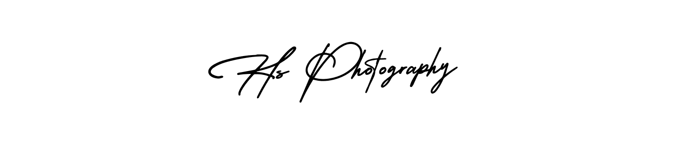 How to make Hs Photography name signature. Use AmerikaSignatureDemo-Regular style for creating short signs online. This is the latest handwritten sign. Hs Photography signature style 3 images and pictures png