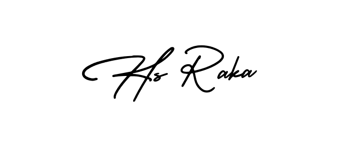 Make a beautiful signature design for name Hs Raka. With this signature (AmerikaSignatureDemo-Regular) style, you can create a handwritten signature for free. Hs Raka signature style 3 images and pictures png