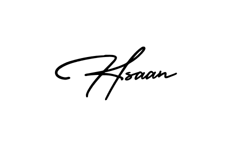 Hsaan stylish signature style. Best Handwritten Sign (AmerikaSignatureDemo-Regular) for my name. Handwritten Signature Collection Ideas for my name Hsaan. Hsaan signature style 3 images and pictures png