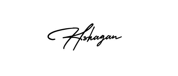 You should practise on your own different ways (AmerikaSignatureDemo-Regular) to write your name (Hshagan) in signature. don't let someone else do it for you. Hshagan signature style 3 images and pictures png