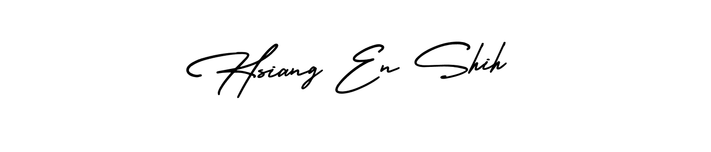 You should practise on your own different ways (AmerikaSignatureDemo-Regular) to write your name (Hsiang En Shih) in signature. don't let someone else do it for you. Hsiang En Shih signature style 3 images and pictures png