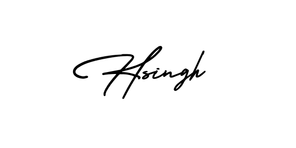 You should practise on your own different ways (AmerikaSignatureDemo-Regular) to write your name (Hsingh) in signature. don't let someone else do it for you. Hsingh signature style 3 images and pictures png