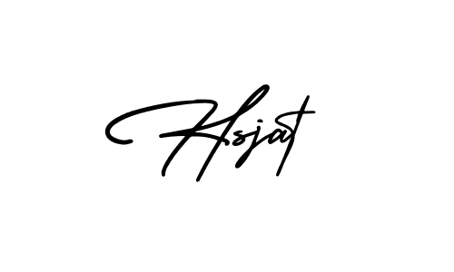 How to make Hsjat signature? AmerikaSignatureDemo-Regular is a professional autograph style. Create handwritten signature for Hsjat name. Hsjat signature style 3 images and pictures png