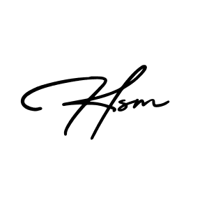 Create a beautiful signature design for name Hsm. With this signature (AmerikaSignatureDemo-Regular) fonts, you can make a handwritten signature for free. Hsm signature style 3 images and pictures png