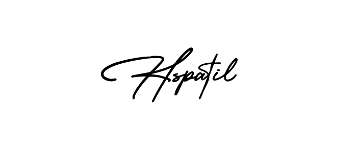 The best way (AmerikaSignatureDemo-Regular) to make a short signature is to pick only two or three words in your name. The name Hspatil include a total of six letters. For converting this name. Hspatil signature style 3 images and pictures png