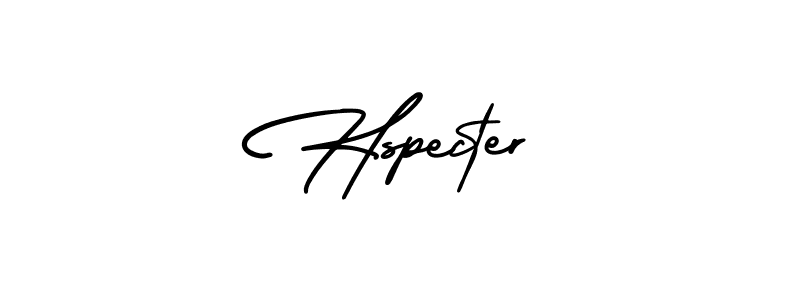You should practise on your own different ways (AmerikaSignatureDemo-Regular) to write your name (Hspecter) in signature. don't let someone else do it for you. Hspecter signature style 3 images and pictures png