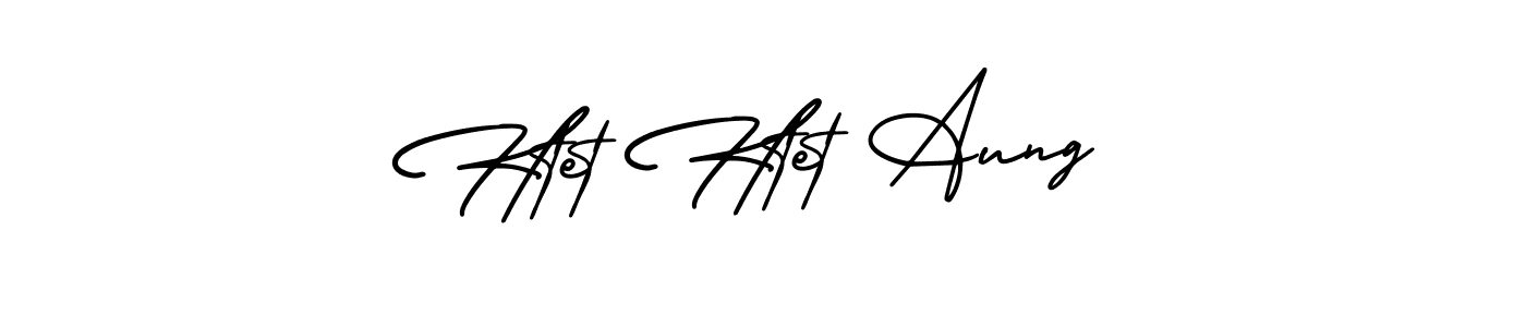 How to make Htet Htet Aung name signature. Use AmerikaSignatureDemo-Regular style for creating short signs online. This is the latest handwritten sign. Htet Htet Aung signature style 3 images and pictures png