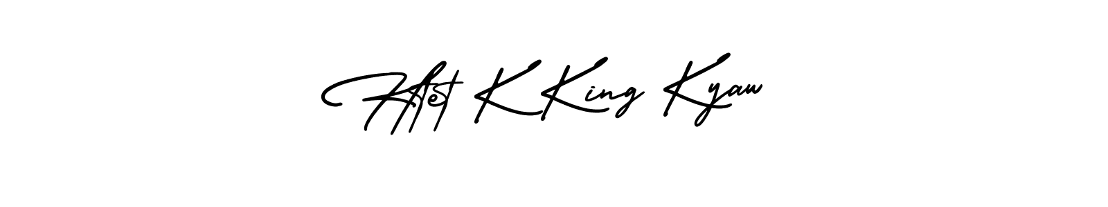 Similarly AmerikaSignatureDemo-Regular is the best handwritten signature design. Signature creator online .You can use it as an online autograph creator for name Htet K King Kyaw. Htet K King Kyaw signature style 3 images and pictures png