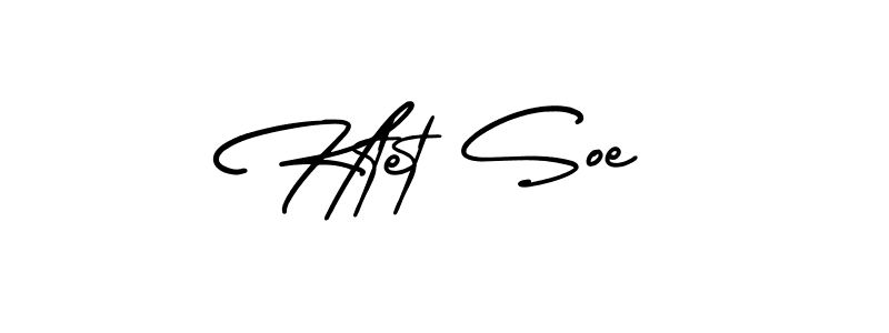 How to make Htet Soe name signature. Use AmerikaSignatureDemo-Regular style for creating short signs online. This is the latest handwritten sign. Htet Soe signature style 3 images and pictures png