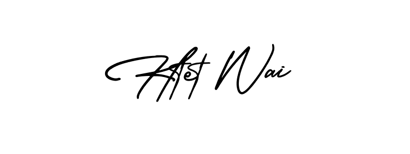 It looks lik you need a new signature style for name Htet Wai. Design unique handwritten (AmerikaSignatureDemo-Regular) signature with our free signature maker in just a few clicks. Htet Wai signature style 3 images and pictures png
