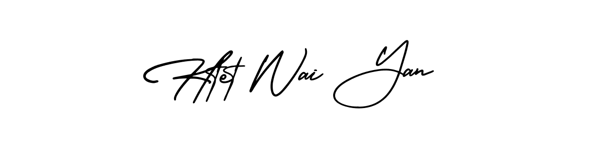 How to make Htet Wai Yan signature? AmerikaSignatureDemo-Regular is a professional autograph style. Create handwritten signature for Htet Wai Yan name. Htet Wai Yan signature style 3 images and pictures png