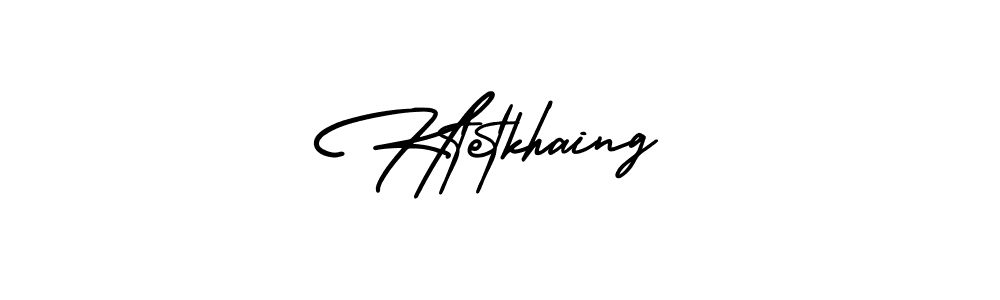 Also we have Htetkhaing name is the best signature style. Create professional handwritten signature collection using AmerikaSignatureDemo-Regular autograph style. Htetkhaing signature style 3 images and pictures png