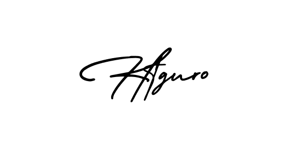 Design your own signature with our free online signature maker. With this signature software, you can create a handwritten (AmerikaSignatureDemo-Regular) signature for name Htguro. Htguro signature style 3 images and pictures png