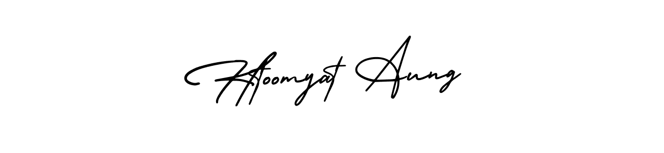 Also You can easily find your signature by using the search form. We will create Htoomyat Aung name handwritten signature images for you free of cost using AmerikaSignatureDemo-Regular sign style. Htoomyat Aung signature style 3 images and pictures png