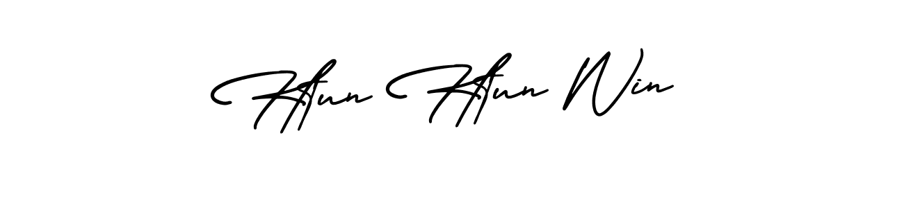 You should practise on your own different ways (AmerikaSignatureDemo-Regular) to write your name (Htun Htun Win) in signature. don't let someone else do it for you. Htun Htun Win signature style 3 images and pictures png
