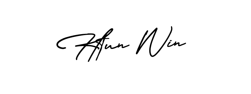 Use a signature maker to create a handwritten signature online. With this signature software, you can design (AmerikaSignatureDemo-Regular) your own signature for name Htun Win. Htun Win signature style 3 images and pictures png
