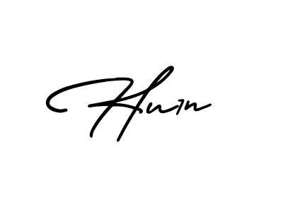 Design your own signature with our free online signature maker. With this signature software, you can create a handwritten (AmerikaSignatureDemo-Regular) signature for name Hu7n. Hu7n signature style 3 images and pictures png