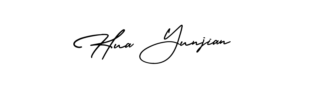 How to make Hua Yunjian name signature. Use AmerikaSignatureDemo-Regular style for creating short signs online. This is the latest handwritten sign. Hua Yunjian signature style 3 images and pictures png