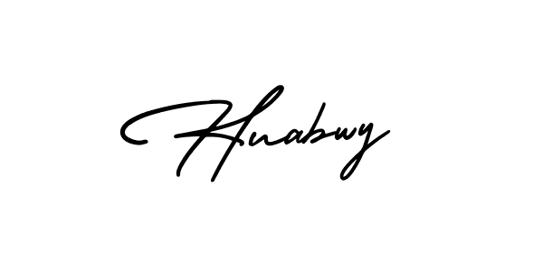 It looks lik you need a new signature style for name Huabwy. Design unique handwritten (AmerikaSignatureDemo-Regular) signature with our free signature maker in just a few clicks. Huabwy signature style 3 images and pictures png