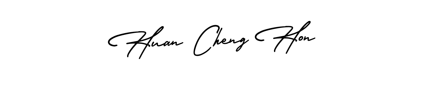 Make a beautiful signature design for name Huan Cheng Hon. With this signature (AmerikaSignatureDemo-Regular) style, you can create a handwritten signature for free. Huan Cheng Hon signature style 3 images and pictures png