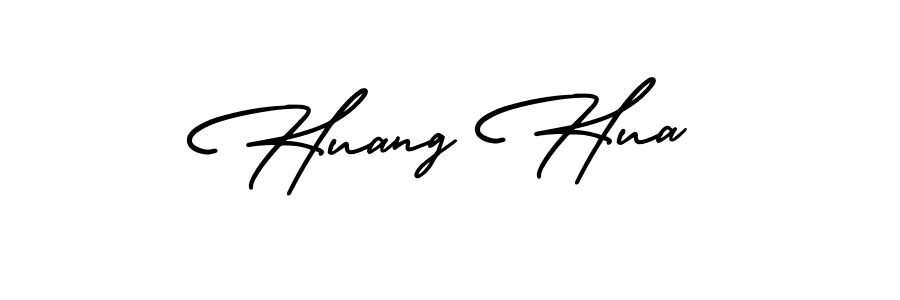 The best way (AmerikaSignatureDemo-Regular) to make a short signature is to pick only two or three words in your name. The name Huang Hua include a total of six letters. For converting this name. Huang Hua signature style 3 images and pictures png