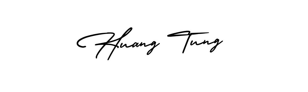 Create a beautiful signature design for name Huang Tung. With this signature (AmerikaSignatureDemo-Regular) fonts, you can make a handwritten signature for free. Huang Tung signature style 3 images and pictures png