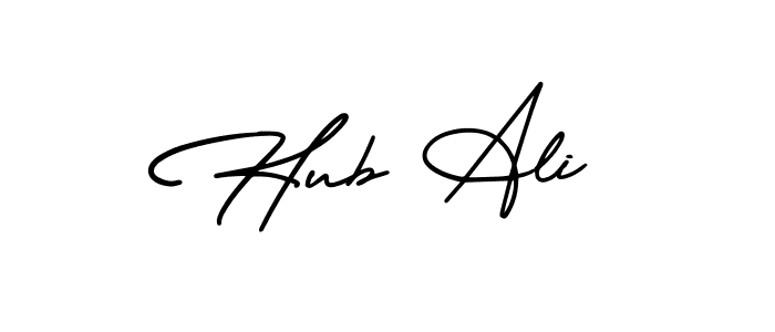 Also we have Hub Ali name is the best signature style. Create professional handwritten signature collection using AmerikaSignatureDemo-Regular autograph style. Hub Ali signature style 3 images and pictures png