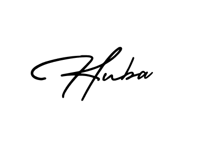 Use a signature maker to create a handwritten signature online. With this signature software, you can design (AmerikaSignatureDemo-Regular) your own signature for name Huba. Huba signature style 3 images and pictures png