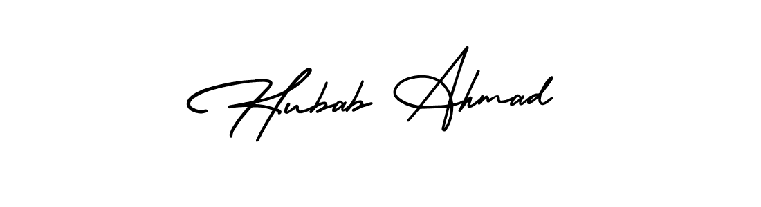 AmerikaSignatureDemo-Regular is a professional signature style that is perfect for those who want to add a touch of class to their signature. It is also a great choice for those who want to make their signature more unique. Get Hubab Ahmad name to fancy signature for free. Hubab Ahmad signature style 3 images and pictures png