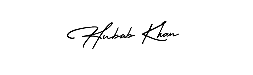 Use a signature maker to create a handwritten signature online. With this signature software, you can design (AmerikaSignatureDemo-Regular) your own signature for name Hubab Khan. Hubab Khan signature style 3 images and pictures png