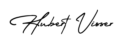 A dynamic signature style for Hubert Visser using AmerikaSignatureDemo-Regular script. Designed to look authentic, handwritten, and professional. Hubert Visser signature style 3 images and pictures png